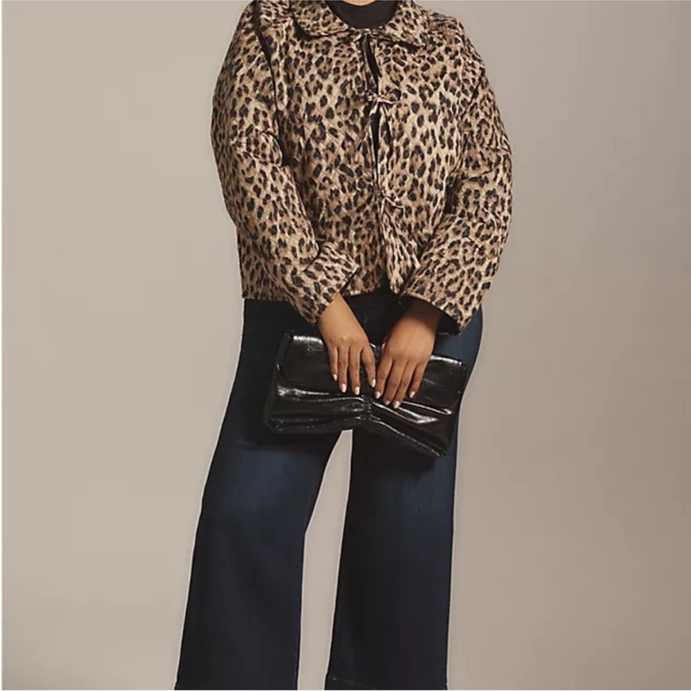 Anthropologie Leopard Print Quilted Jacket - Picture 9 of 13